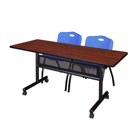 Kobe Rectangle FlipTop Table, 60" W, 29" H, Laminate Top, Cherry MKFTM6024CH47BE